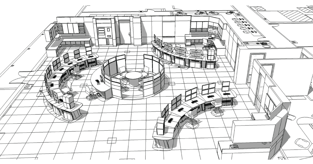 3D-view-control room